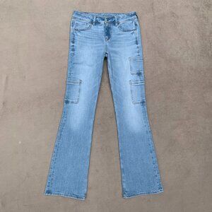 American Eagle Outfitters Kickboot Next Level Stretch Mid Rise Jeans Sz4